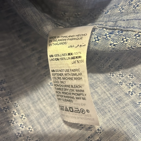 NWT Chicos No-Iron Linen High-Low Shirttail-Hem Tunic - Picture 5 of 6